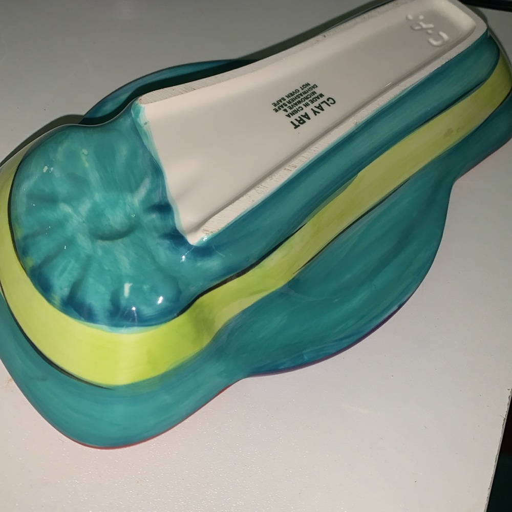 Clay art flip flop serving dish - Picture 6 of 8